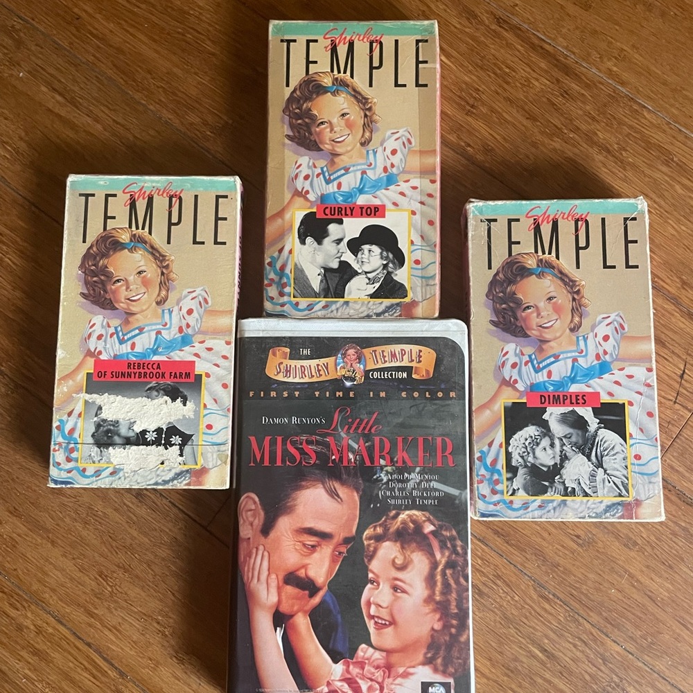 Bundle of four classic Shirley Temple VHS